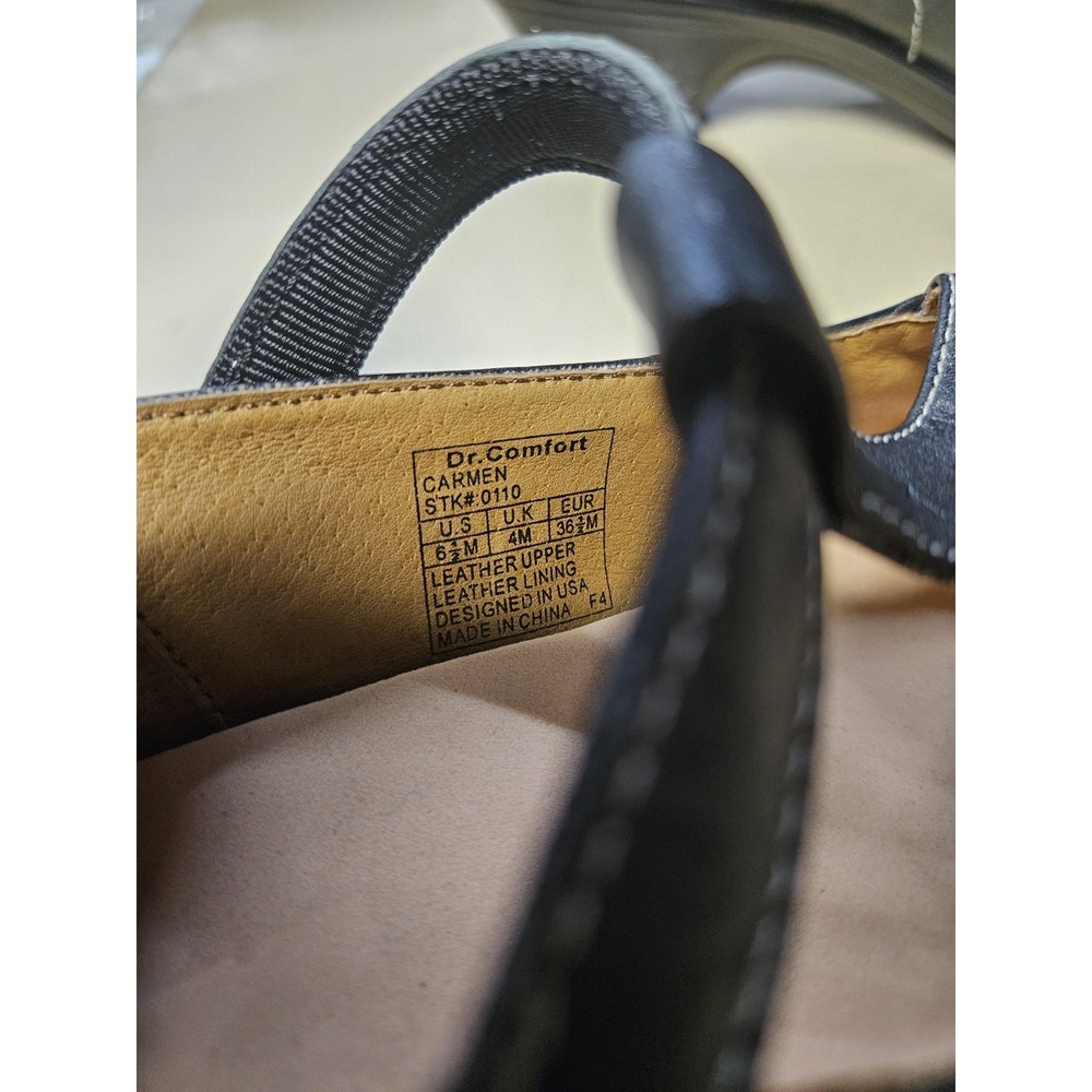 DR. COMFORT Womens Black Diabetic Leather Upper‎ Carmen Classic Pumps Siz 6.5 - Picture 3 of 12